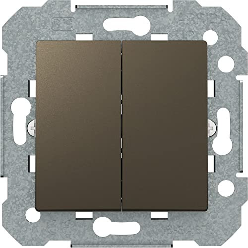 Doble conmutador gris lava serie VIVA BJC 23510-GL
