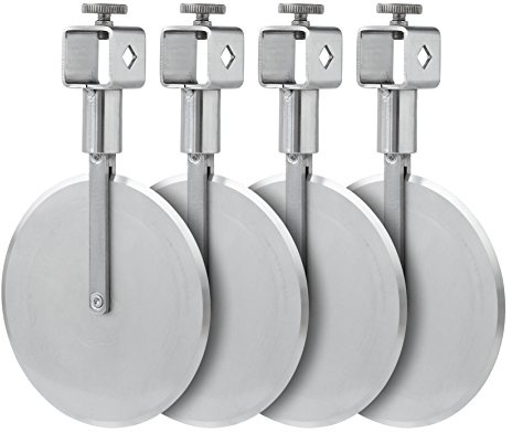 Ateco 13946 Multi-Rad-Teigschneider mit Schloss, verstellbar, 9,9 cm Durchmesser, gerade Kante, edelstahl, 3.9