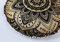 Popular Handicrafts Bodenkissenbezug – Hippie-Mandala-Kissenbezug groß mit Pompons weichen Partikeln – Pouf Bezug rund böhmisches Yoga-Dekor, 81,3 cm, Schwarzgold