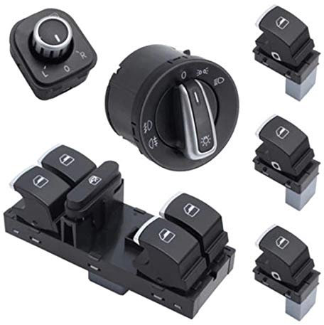 HZTWFC Interruttore faro specchietto per finestra Nuovo OEM # 5ND959565B 5ND959857 5ND959855 5ND941431A per VW Jetta Golf 5 6 Golf GTI Tiguan Passat B6 CC