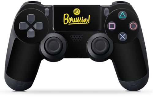 DeinDesign Skin kompatibel mit Sony Playstation 4 Controller Folie Sticker BVB Fußball Borussia Dortmund