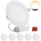 Greenclick 230V LED Einbaustrahler Dimmbar 5 x 12W 960LM Einbauleuchten Ultra Flach 13mm Spotlight CRI 80 Deckenspots IP44 Einbauspots mit Trafo für Bad, Wohnzimmer, Küche, Warmweiß 3000K Rund Panel