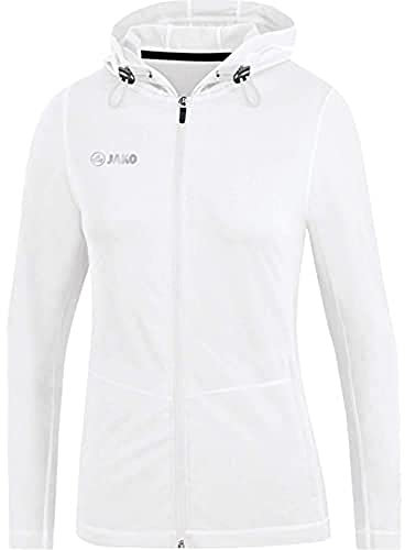 JAKO Chaqueta con Capucha para Mujer Run 2.0, Color Blanco, Talla 36