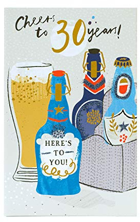30th Birthday Card - Birthday Card Age 30-30th Birthday Card for Him - Birthday Cards for Men - Birthday Gifts for Him - 30th Birthday Gifts - Gift Card for Him - Birthday Gifts for Men