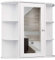 EUGAD Spiegelschrank für Badzimmer Hängeschrank Badschrank Spiegel mit Ablage Schminkschrank aus Holz 58 x 60 x 16 cm weiß