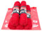 Haekelgarn Baumwollgarn Stricken Haekeln Basteln 5x50g Fb.35 rot inkl.Zippbeutel