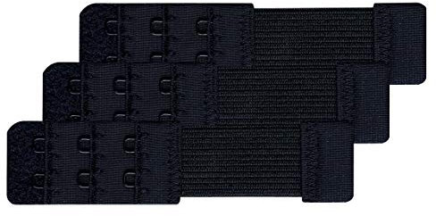 Chanie Damen Packung mit 3 Weich Komfortabel Erweiterung 2 Haken BH-Verlängerer, 10,4cm x 2,5cm