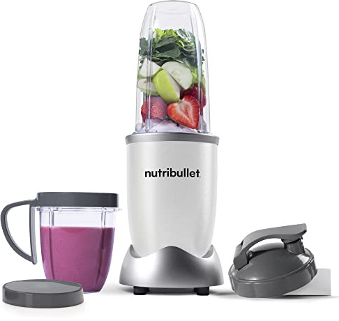 nutribullet Pro 900 avec 7 Accessoires, Blender Électrique, Hachoir, Blender pour Smoothie, Hachoir Blender Multifonction, Puissance 900 Watts, NB910W