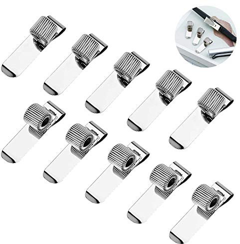 Demason Stifthalter aus Metall, Stiftschlaufe mit Taschenclip, 10 Stück Stifthalter Clip für Notizbuch, Hemd, Buch, Whiteboard, Löschen Board (2 Stile)