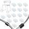 Zaky Pied Rectangle En Forme De Chaise Antidérapante Jambe Protecteurs 15 pcs Blanc （10mm）