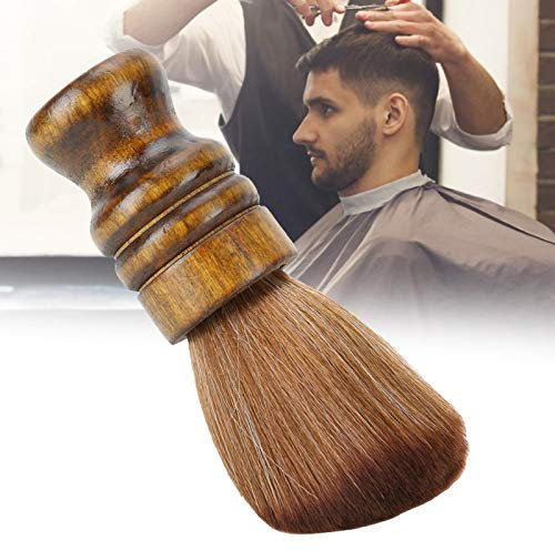 Coupe De Cheveux Brosse De Plumeau De Cou, PoignéE En Bois De Fibre De Coiffeur Professionnel Coupe De Cou Duster Brosse De Balayage De Cheveux CasséS, Plumeau De Visage De Cou Pour Le Coiffeur De Sal