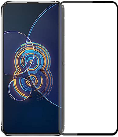 XMTON Protection Écran Compatible avec ASUS Zenfone 8 Flip 6.67,Full Coverage Verre Trempé Protecteur d'Écran de Dureté 9H pour ASUS Zenfone 8 Flip Smartphone (Noir-1)