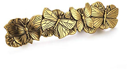 KKJOY Vintage Metall Haarspange Gold, Schmetterling Haarklammer, Haarnadeln Groß, Gothic Haarspangen Damen, Braut Haarschmuck Hochzeit, Bananenspange für Frauen und Mädchen