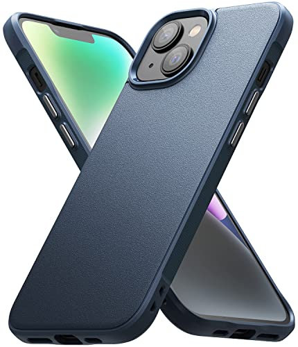 Ringke Onyx Compatible with iPhone 14 Case, Extreme Tough Flexible Silicone Type TPU Shockproof Rugged Bumper Full Protection Cover for 6.1-inch (2022) - Navy