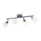 etc-shop Deckenleuchte 4 Flammig Spotleiste Kugeln weiß Deckenlampe Strahler schwenkbar, Stahl Chrom, weiß, L 45 cm