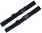 25 mm Gurtband mit Schnellverschluss und längenverstellbaren Schnallen (2 Stück) (Schwarz, 1 Meter)
