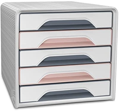CEP Schubladenbox mit 5 flachen Schubladen Smoove Mineral 5 Schubladen Puderrosa