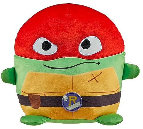 Mattel Teenage Mutant Ninja Turtles: Mutant Mayhem Cuutopia Plüschtier, 25,4 cm Raphael Kawaii-Stil, weiche Figur, orange-Masked Mikey Sammlerstück