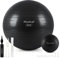PhysKcal 65cm Black Dicker Gymnastikball und 23 cm Pilatesball Set, Anti Burst Gymnastikball, Anti-Rutsch-Sitzball, Balanceball, Yogaball für Zuhause, Fitnessstudio und Büro