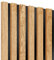 KLEMP Wandpaneele – Lamellenleisten aus MDF auf HDF Platte 30x275 cm, Wandverkleidung zur Montage mit Kleber oder Klebeband auf schwarzem Untergrund 5er-set Eichenfurnier