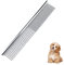 lumcov Hundekämme 2-in-1 Edelstahl Haustier Kamm,Haustier Stahlkamm mit abgerundeten Enden Edelstahlzähne,zum Entfernen von Verwicklungen und Knoten(6.7inch) Silver