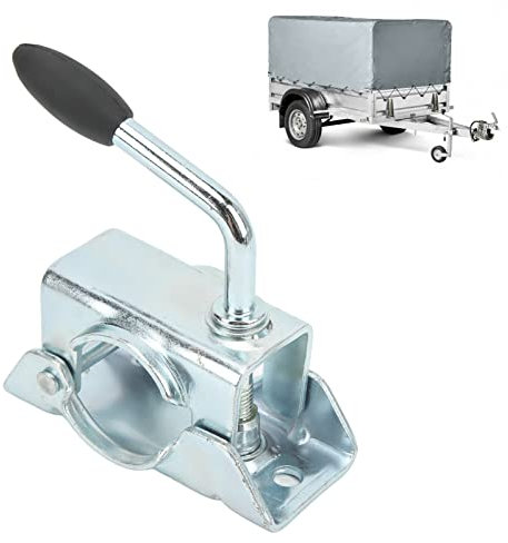 Alvinlite Abrazadera De Tubo Intermedio para Remolque, Abrazadera Dividida De Rueda Jockey De Remolque, Soporte De Soporte para Tubo De 48mm/1,89 Pulgadas De Diámetro