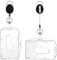 vgggrd 2 Set Porta Badge Retrattile,Portachiavi Retrattile con Trasparentes Porta Tessere e Moschettone,Portachiavi Estensibile,con 2 Portacarte,per Ufficio,Scuola,Carta d'identità Porta Badge