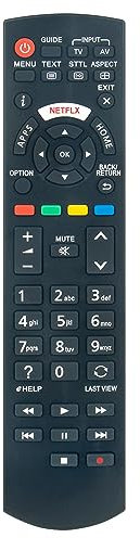 ALLIMITY N2QAYB001009 Ersatz Fernbedienung passend für Panasonic Viera TX-40DSU401 TX-49DSU501 TX-55CSW524 TX-24CSW504 TX-24CS500E TX-24DS503E TX-32CS510E TX-32DS503E TX-49DS500E TX-40DSU501