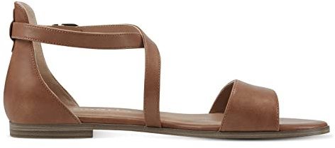 Tamaris Damen Sandaletten, Frauen Sandalen,Sommerschuhe,Freizeitschuhe,offene Schuhe,Strandschuhe,Sommersandalen,bequem,flach,NUT,40 EU