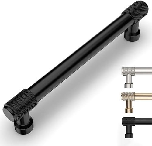 9BUILD Lot de 10 Noir Poignee de Meuble Entraxe 160mm Cuisine Poignée Meuble Poignet de Porte Cuisine Poignées pour Placards Poignet Meuble Cuisine EU0046