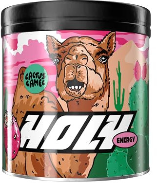 HOLY Energy Gaming Booster 'Cactus Camel' avec goût de figue de Barbarie en poudre| 50 portions avec NewCaff & extrait de thé vert | Focus Drink | Vegan avec arômes de fruits 100% naturels