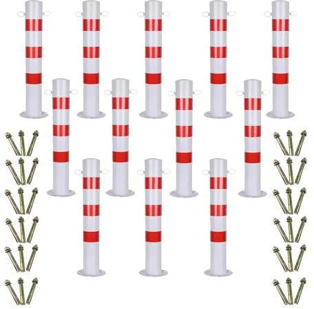 Coni stradali, Paletti delimitazione Pali Delineatori Di Traffico Alti 75 Cm Con Gancio A Catena, Notte Riflessiva Coni Barriera Per Parcheggio Industriale 12 10 8 6 5 4 3 2 Confezione, Per Parchi/ St