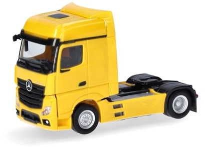 Herpa LKW Modell Mercedes-Benz Actros Bigspace '18 Solozugmaschine 2achs, Miniatur im Maßstab 1:87, Sammlerstück, Made in Germany, Kunststoff