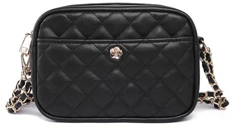 Donboly Damen Klein Handy Umhängetasche,Damen Kleine Umhängetasche,PU Leder Crossbody Schultertasche Reisepass Handytasche mit Kartenschlitz Verstellbar Abnehmbar Schultergurt (schwarz)