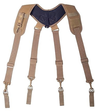 tuwiwol Ceinture à outils réglable - Indispensable pour tous les amateurs de bricolage Ceinture à outils réglable rembourrée pour hommes en nylon X Type Tactics Bretelles, kaki