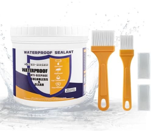 Revêtement D'étanchéité Transparent - Liquide Étanchéité Invisible Imperméable - Protection Contre les Fuites pour Toit, Toilettes, Carrelage, Salle de Bain, Carrelage, Murs Intérieure et Extérieure