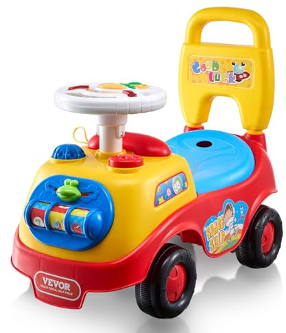 VEVOR Ride On Push Car for Toddlers, Ages 19+ Months, Ride Racer, Sit to Stand Toddler Ride On Toy, Kids Ride On Car with Music Steering, Horn & Under Seat Storage, Ride On Toy for Boys Girls,