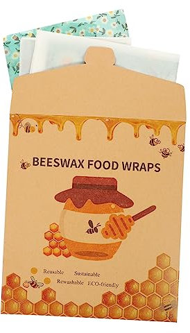 Beavorty 3St Bienenwachs Wickeln Lebensmittelverpackungen aus Bienenwachs Bio-Bienenwachstuch umweltfreundliche Frischhaltefolie bienenwachs Tuch Hamburgerbrötchen Burgerbrot Küchenwaren