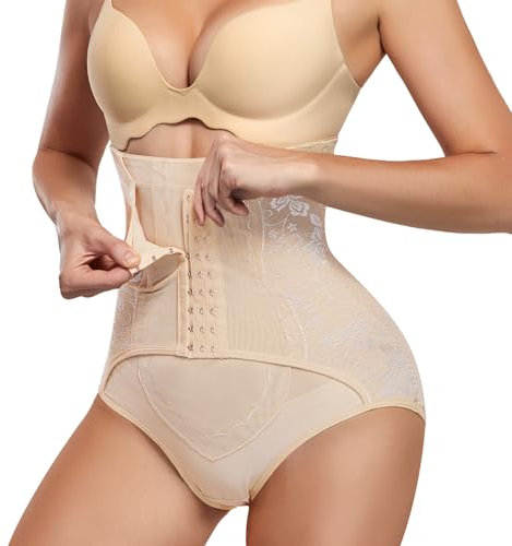 KUMAYES Culotte Sculptante Femme Gaine Ventre Plat Culotte Gainante Taille Haute Panty Minceur Shapewear (Beige, M)
