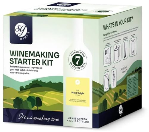 SG Wines 6 Bottle Wine Making Starter Kit - Pinot Grigio