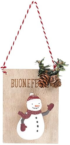 Ciondolo in legno per foto di Natale, ornamento a clip per foto, elementi natalizi per albero di Natale, parete, finestra, pomello della porta