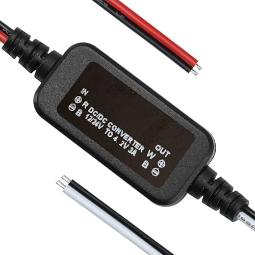 Xdingjiala DC 12V/24V to 4.2V Buck Converter Module DC 8-30V to 4.2V 3A 12.6W Power Transformer Step-down Converter for lithium batteries, chargers, dash cams, LEDs