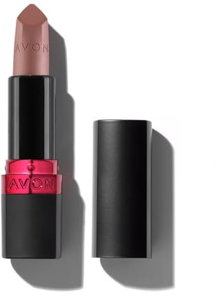 Avon Ultra Matte Lipstick Nude Suede with Vitamin E, Avocado Oil and Sesame Oil for Comfortable Coverage that Won't Cake, Crack or Dry, Cruelty Free