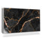 Magnetic Radiator Cover 110x60 cm (43,3x23,6 inch) Decoration Panel Heat-Resistant Easy Installation Dust and Damage Protection Built-in Magnet - Black and gray marble with veins