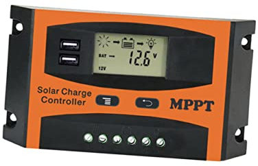 VINTORKY 60a Controlador Solar Mppt De Regulador De Panel Solar Lcd Automático Doble Usb Temporizador Incorporado