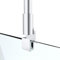 Barre de fixation pour paroi de douche, Stabilisateur de douche carré en acier inoxydable, Pour barres de douche 300-450 mm Epaisseur du verre 6-10 mm, (Tubes ronds 300-450 mm)