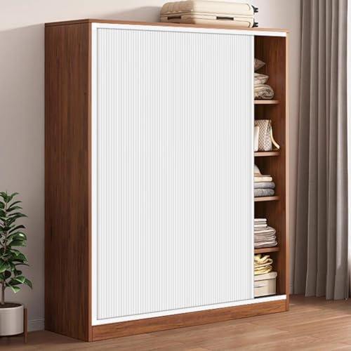 QYANPEN Petite fenêtre coulissante Pliante, Porte accordéon Personnalisable pour Placard/penderie, sans perçage et occultante, Porte coulissante pour Petits espaces (90 x 90 cm)