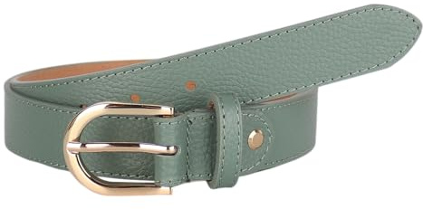 MIRROSI Ledergürtel Damen Herren Gürtel, Made in Italy, 3cm breit (Mint (Goldene Schnalle), 100cm)