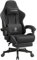 Dowinx Gaming Stuhl Tasche Frühling Kissen, Atmungsaktiver Bürostuhl aus Hochwertigem Stoff, Ergonomischer PC-Stuhl mit Kopfstütze, Drehbarer Schreibtischstuhl mit Fußstütze (Schwarz)
