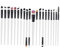 CALLARON 20 Pièces Set de Pinceaux pour Yeux Plastique Kit de Pinceaux pour Paupières et Eyeliner et Noir
